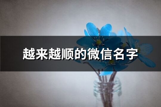 越來越順的微信名字(647個)