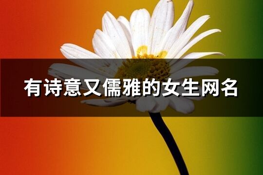有詩意又儒雅的女生網名(共134個)