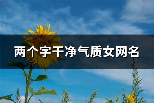 兩個字干凈氣質女網名(精選758個)