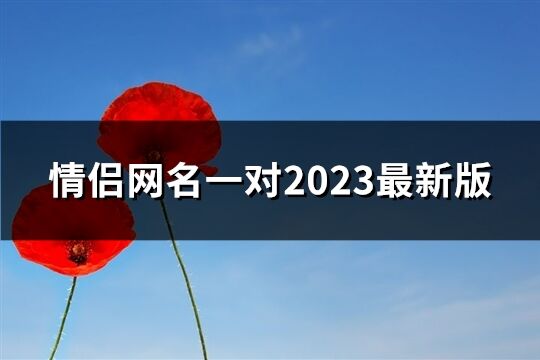 情侶網名一對2023最新版(精選321個)