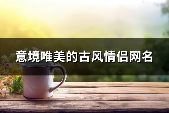 意境唯美的古風(fēng)情侶網(wǎng)名(135個)