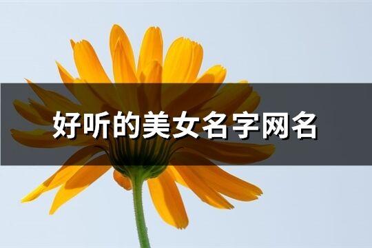 好聽的美女名字網(wǎng)名(精選682個)