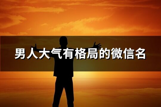 男***氣有格局的微信名(共519個)