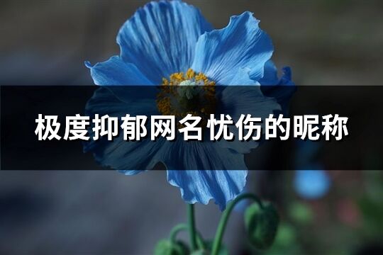 極度抑郁網(wǎng)名憂傷的昵稱(優(yōu)選229個)