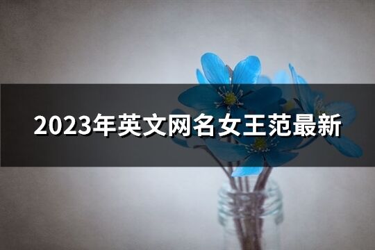 2023年英文網名女王范最新(共66個)