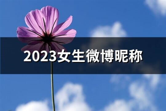 2023女生微博昵稱(共117個(gè))