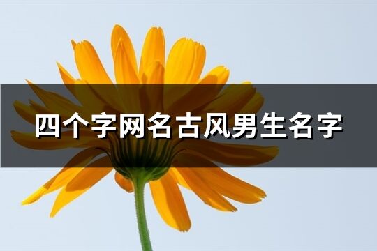四個字網名古風男生名字(優選609個)