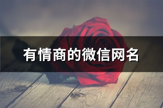 有情商的微信網(wǎng)名(精選417個(gè))