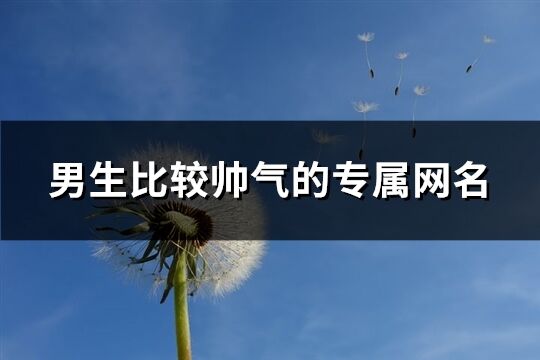 男生比較帥氣的專屬網名(精選277個)