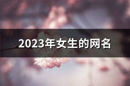 2023年女生的網名(975個)