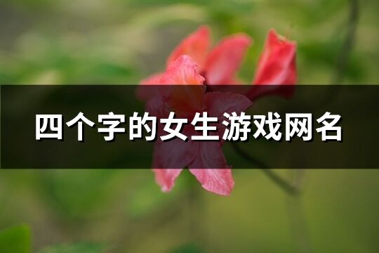 四個字的女生游戲網名(精選1040個)