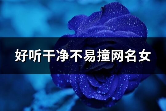 好聽干凈不易撞網名女(精選528個)