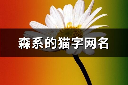 森系的貓字網名(70個)