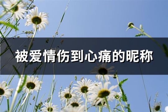 被愛情傷到心痛的昵稱(211個)