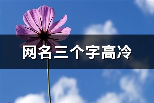 網名三個字高冷(968個)