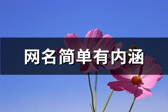 網名簡單有內涵(共149個)