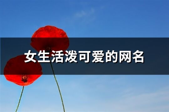 女生活潑可愛的網名(優選291個)