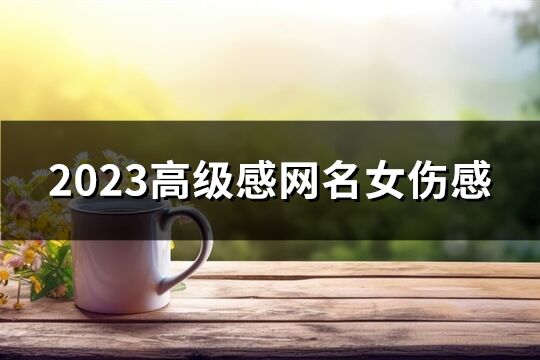 2023高級感網名女傷感(共426個)