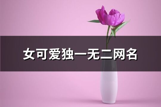 女可愛獨一無二網名(共314個)