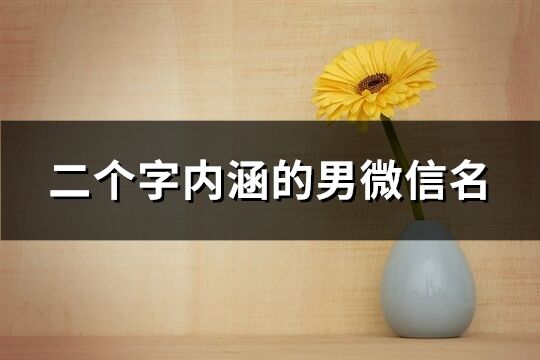 二個字內涵的男微信名(優選386個)