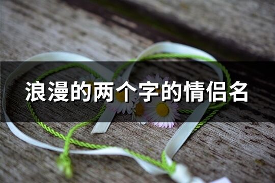浪漫的兩個字的情侶名(489個)