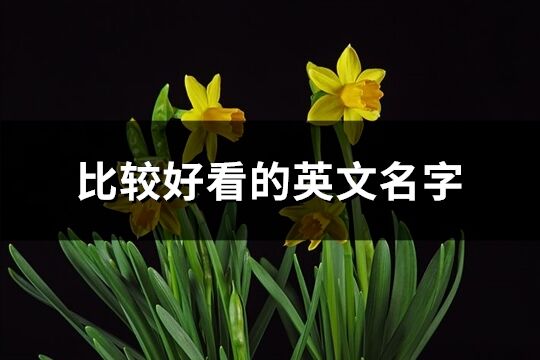 比較好看的英文名字(共101個)