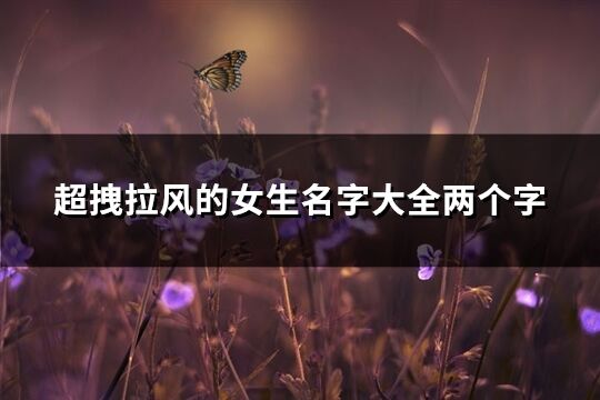 超拽拉風的女生名字大全兩個字(優選222個)