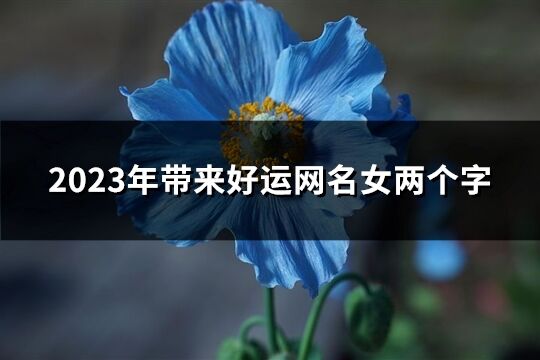 2023年帶來好運網名女兩個字(742個)
