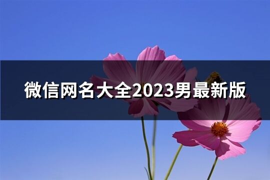 微信網名大全2023男最新版(優選1158個)