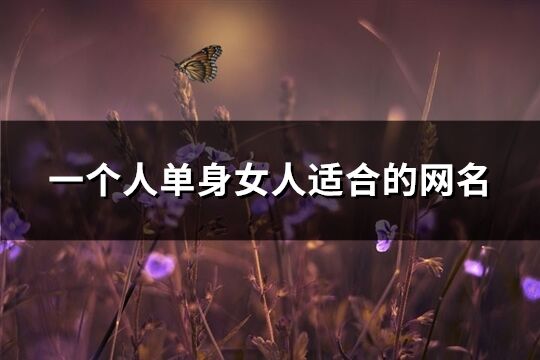 一個人單身女人適合的網名(345個)