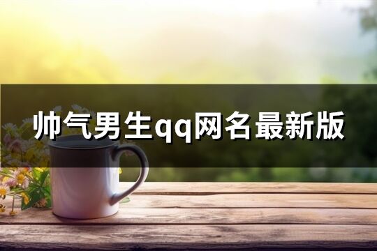 帥氣男生qq網名最新版(精選80個)