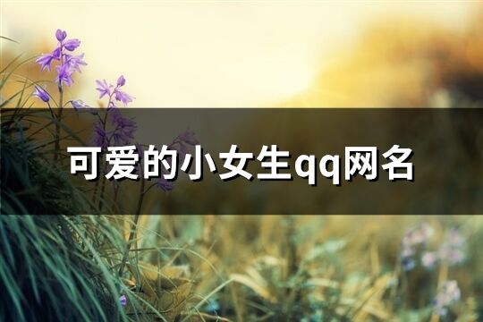 可愛的小女生qq網(wǎng)名(精選662個)