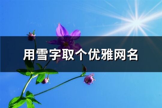 用雪字取個優雅網名(優選185個)