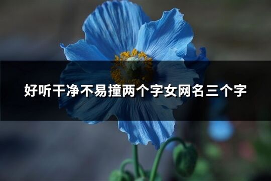 好聽干凈不易撞兩個字女網(wǎng)名三個字(139個)