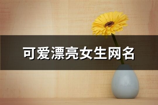 可愛漂亮女生網名(優選423個)
