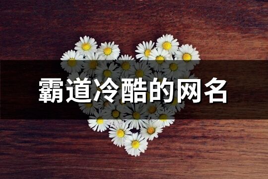 霸道冷酷的網(wǎng)名(精選301個)