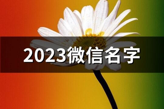 2023微信名字(共258個)