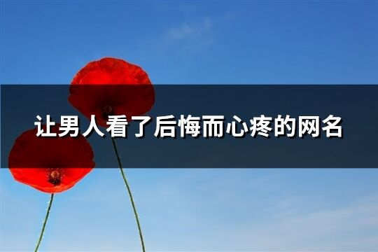 讓男人看了后悔而心疼的網(wǎng)名(精選69個)