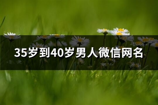 35歲到40歲男人微信網名(共309個)