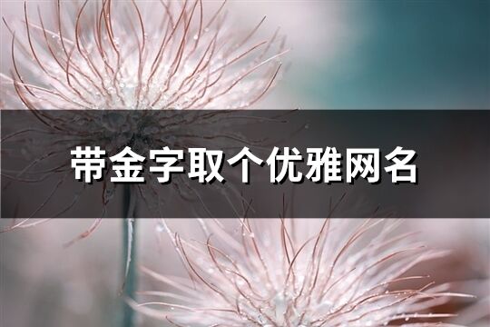 帶金字取個優雅網名(100個)