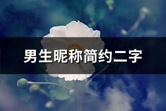 男生昵稱簡約二字(優選694個)