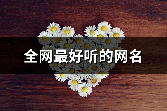 全網最好聽的網名(1439個)
