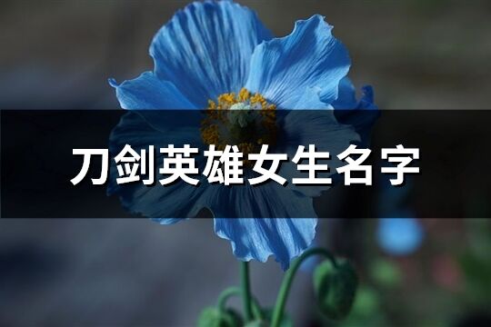 刀劍英雄女生名字(217個)