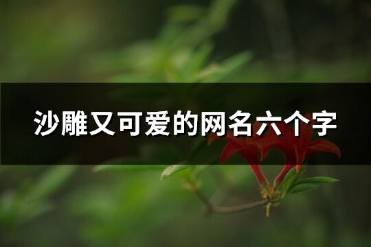 沙雕又可愛(ài)的網(wǎng)名六個(gè)字(精選330個(gè))