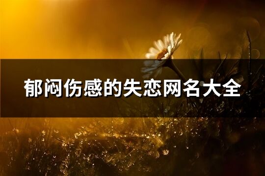 郁悶傷感的失戀網名大全(共582個)