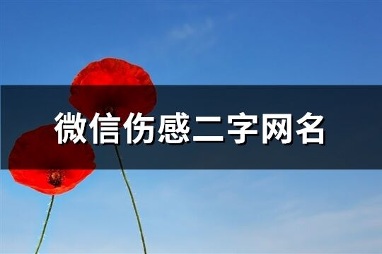 微信傷感二字網(wǎng)名(共353個)