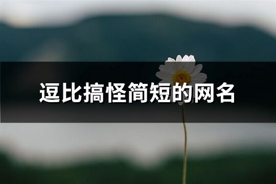 逗比搞怪簡短的網名(共449個)
