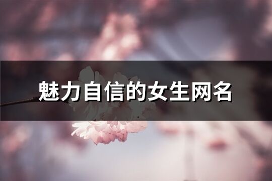 魅力自信的女生網名(318個)