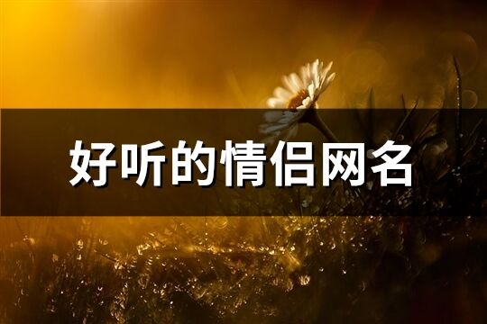 好聽的情侶網名(優選228個)