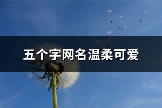 五個(gè)字網(wǎng)名溫柔可愛(共504個(gè))